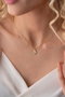 Heliophilia Silver Collar de Plata de Ley 925 con Circón en Oro y Blanco